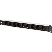 Digitus DN-95427, Strømskinne Sort/aluminium