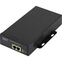 Digitus Gigabit Ethernet PoE++ injektor 802.3at, 95 W, PoE injektor Sort