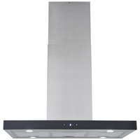 Respekta 19050000000321, Emhætte rustfrit stål/Sort