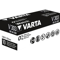 Varta -V303 Husholdningsbatterier Sølv, Engangsbatteri, 4SR44, Sølvoxid (S), 1,55 V, 160 mAh, Hg (kviksølv)