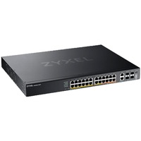 Zyxel XGS2220-30HP Administreret L3 Gigabit Ethernet (10/100/1000) Strøm over Ethernet (PoE) Sort, Switch Administreret, L3, Gigabit Ethernet (10/100/1000), Strøm over Ethernet (PoE), Stativ-montering