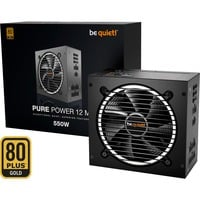 be quiet! Pure Power 12M 550W, PC strømforsyning Sort