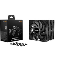 be quiet! Pure Wings 3 140 mm PWM high-speed Triple Pack Computerkabinet Ventilator 14 cm Sort 3 stk, Sag fan Sort, Ventilator, 14 cm, 1800 rpm, 122,6 m³/t, Sort