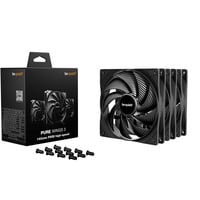 be quiet! Pure Wings 3 140mm | PWM high-speed Triple Pack Computerkabinet Ventilator 14 cm Sort 3 stk, Sag fan Sort, Ventilator, 14 cm, 1800 rpm, 122,6 m³/t, Sort