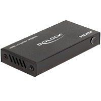 DeLOCK HDMI-splitter 1 x HDMI ind til 2 x HDMI ud 4K 60 Hz, HDMI splitter Sort