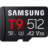 Samsung T9 microSDXC 512 GB, Hukommelseskort Sort