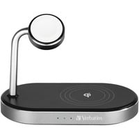 Verbatim WCS-02 Universel Sort USB Trådløs opladning Hurtig opladning Indendørs, Ladestation Sort/aluminium, Indendørs, USB, Trådløs opladning, 1,5 m, Sort