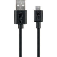 goobay 38659 USB-kabel 0,5 m USB 3.2 Gen 1 (3.1 Gen 1) USB A Micro-USB B Sort Sort, 0,5 m, USB A, Micro-USB B, USB 3.2 Gen 1 (3.1 Gen 1), 0,48 Mbit/s, Sort