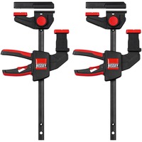 BESSEY 2x enhånds bordklemme EZR15SET, Skruetvinge Sort/Rød