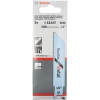 Bosch S 522 EF Stiksavklinger Bimetal 5 stk Stiksavklinger, Metal, Bimetal, Grå, 1,4 mm, 10 cm