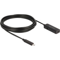 DeLOCK USB 3.2 Gen 2 aktiv forlængerledning, USB-C stik > USB-C hunstik Sort
