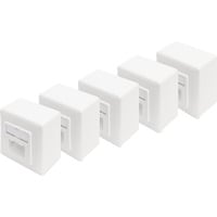 Digitus CAT.6A dataudtag, påbygget, afskærmet, 2x RJ-45 LSA, Samledåse Hvid