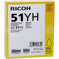 Ricoh 405865 blækpatron 1 stk Original Højt (XL) udbytte Gul Højt (XL) udbytte, Gul, 1 stk, 2500 Sider, Enkelt pakke