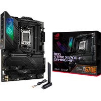 ASUS ROG STRIX X670E-F GAMING WIFI AMD X670 Sokkel AM5 ATX, Bundkort Sort, AMD, Sokkel AM5, AMD Ryzen™ 7, DDR5-SDRAM, 128 GB, DIMM