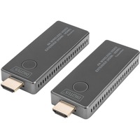Digitus 4K trådløs video extender HDMI > HDMI, 30 meter, HDMI-udvidelse forlænger Sort/Sølv