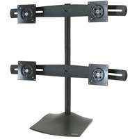 Ergotron DS Series DS100 Quad Monitor Desk Stand 61 cm (24") Sort Skrivebord, Skærmbeslag Sort, 14 kg, 61 cm (24"), 75 x 75 mm, 100 x 100 mm, Sort