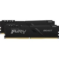 Kingston FURY FURY Beast 64GB 3600MT/s DDR4 CL18 DIMM (Sæt med 2) Black, Hukommelse Sort, 64 GB, 2 x 32 GB, DDR4, 288-pin DIMM