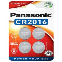 Panasonic CR-2016EL/4B husholdningsbatteri Engangsbatteri CR2016 Lithium Engangsbatteri, CR2016, Lithium, 3 V, 4 stk, 165 mAh