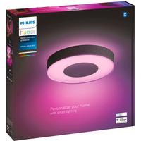Philips Infuse stor loftslampe, LED lys Sort, Philips Hue White and Color ambiance Infuse stor loftslampe, Intelligent loftslys, Bluetooth, Sort, LED, Metal, Ikke-udskiftelig pære(r)
