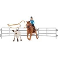 Schleich Cowgirl Team Roping Fun, Spil figur 3 År, Flerfarvet