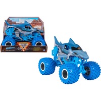 Spin Master MNJ VHC 1to24 Die Cast Megalodon M18 GML, Spil køretøj Monster Jam MNJ VHC 1to24 Die Cast Megalodon M18 GML, Monster lasbil, 3 År, Metal, Plast, Blå