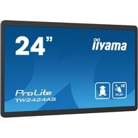 iiyama TW2424AS-B1 skilte display Digital fladpaneldisplay 60,5 cm (23.8") Wi-Fi 250 cd/m² 4K Ultra HD Sort Berøringsskærm Indbygget processer Android 24/7, Offentlig visning Sort, Digital fladpaneldisplay, 60,5 cm (23.8"), 1920 x 1080 pixel, Wi-Fi, 24/7