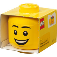 Room Copenhagen LEGO opbevaringshoved "Happy Boy", mini, Opbevaringsboks Gul