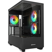 Sharkoon ELITE SHARK CM100 Generaloverhalt, Towerkabinet Sort