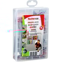 fischer Profi-Box DuoPower / DuoTec + skruer, Dyvel Lys grå/Rød