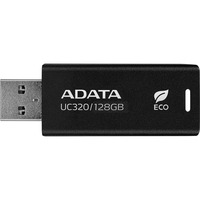ADATA UC320 USB-nøgle 128 GB USB Type-A 3.2 Gen 1 (3.1 Gen 1) Sort, USB-stik 128 GB, USB Type-A, 3.2 Gen 1 (3.1 Gen 1), Uden hætte, 6,5 g, Sort