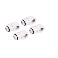 Alphacool Eiszapfen L-connector drejelig G1/4 AG til G1/4 IG - White, Forbindelse Hvid