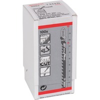 Bosch 2 608 637 881 stiksav, rullesav & sabelsavklinge Stiksavklinger High Carbon Steel (HCS) 100 stk Stiksavklinger, Spånplade, Fiberbræt, Blødt træ, Krydsfiner med trækerne, High Carbon Steel (HCS), Grå, 4 mm, 5,2 mm