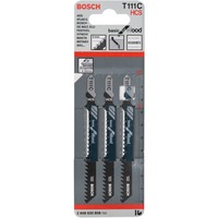 Bosch T 111 C Stiksavklinger High Carbon Steel (HCS) 3 stk Stiksavklinger, Spånplade, Fiberbræt, Krydsfiner, Blødt træ, High Carbon Steel (HCS), 5 cm, 3 mm, 10 cm