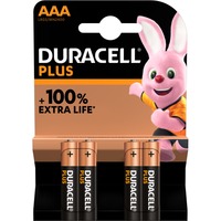 Duracell Plus 100 Engangsbatteri AAA Alkaline Engangsbatteri, AAA, Alkaline, 1,5 V, 4 stk, Flerfarvet