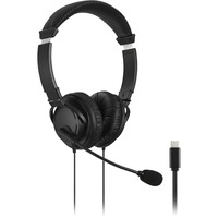 Kensington USB-C Hi-Fi-hovedtelefoner med mikrofon, Headset Sort, Ledningsført, Opkald/musik, Headset, Sort