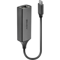 Lindy USB 3.2 Type C Gigabit Ethernet Konverter, Netværkskort Sølv