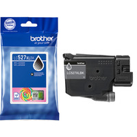 Brother LC527XLBK blækpatron 1 stk Original Højt (XL) udbytte Sort Højt (XL) udbytte, Sort, Pigmentbaseret blæk, 1 stk, 3000 Sider, Enkelt pakke