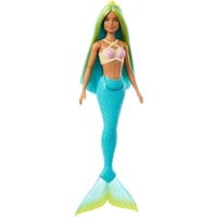 Mattel A Touch of Magic Barbie-havfruedukke med blåt og gult hår, turkis hale og pandebånd Turkis, turkis hale og pandebånd, Mode dukke, Hunstik, 3 År, Pige, 323,9 mm, 248 g