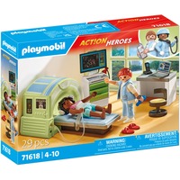 PLAYMOBIL Action Heroes MR-scanner med Patient, Bygge legetøj 