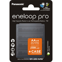 Panasonic Batteri eneloop pro, Mignon AA 1,2V / 2.500mAh + Etui 