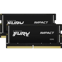 Kingston FURY FURY 32 GB 5600 MT/s DDR5 CL40 SODIMM (sæt med 2) Impact PnP, Hukommelse Sort, 32 GB, 2 x 16 GB, DDR5, 262-pin SO-DIMM