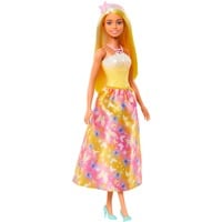 Mattel A Touch of Magic Barbie-havfruedukker med farverigt hår, haler og pandebåndstilbehør gylden gul, haler og pandebåndstilbehør, Mode dukke, Hunstik, 3 År, Pige, 310 mm, 120 g