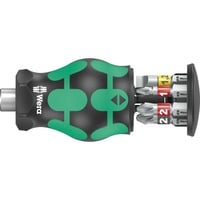 Wera Kraftform Kompakt Stubby Magazin 2 Bit-Satz, Bit sæt Sort/Grøn