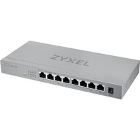 Zyxel MG-108 Ikke administreret 2.5G Ethernet (100/1000/2500) Stål, Switch Ikke administreret, 2.5G Ethernet (100/1000/2500), Fuld duplex, Kan monteres på væggen