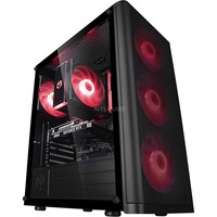 ALTERNATE Custom PC Series • Red Hero Essentials Gaming-PC, Gaming PC Sort/gennemsigtig