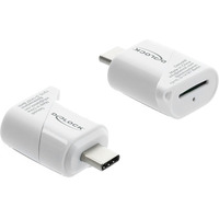 DeLOCK USB-C Mini kortlæser til MicroSD Hvid