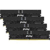 Kingston FURY FURY 128 GB 6400 MT/s DDR5 ECC Reg CL32 DIMM (sæt med 4) Renegade Pro EXPO, Hukommelse Sort, 128 GB, 4 x 32 GB, DDR5, 288-pin DIMM, Sort