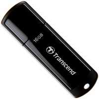 Transcend JetFlash 700, USB-stik Højglans sort, 16 GB, USB Type-A, 3.2 Gen 1 (3.1 Gen 1), Hætte, 8,5 g, Sort