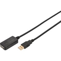 Digitus Aktivt USB 2.0 forlængerledning, 5 meter Sort
