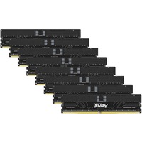 Kingston FURY FURY 128GB 6400MT/s DDR5 ECC Reg CL32 DIMM (sæt med 8) Renegade Pro XMP, Hukommelse Sort, 128 GB, 8 x 16 GB, DDR5, 288-pin DIMM, Sort